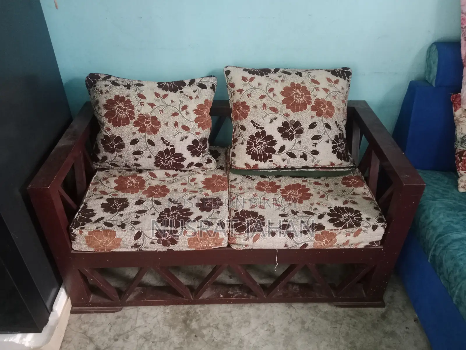 Used teak wood sofa for sale