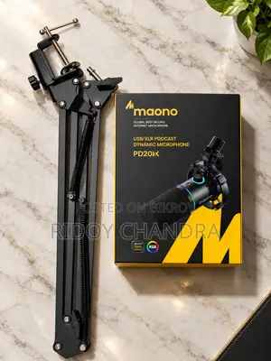 Maono PD200X USB/XLR Dynamic Microphone With Free Boom Arm Stand