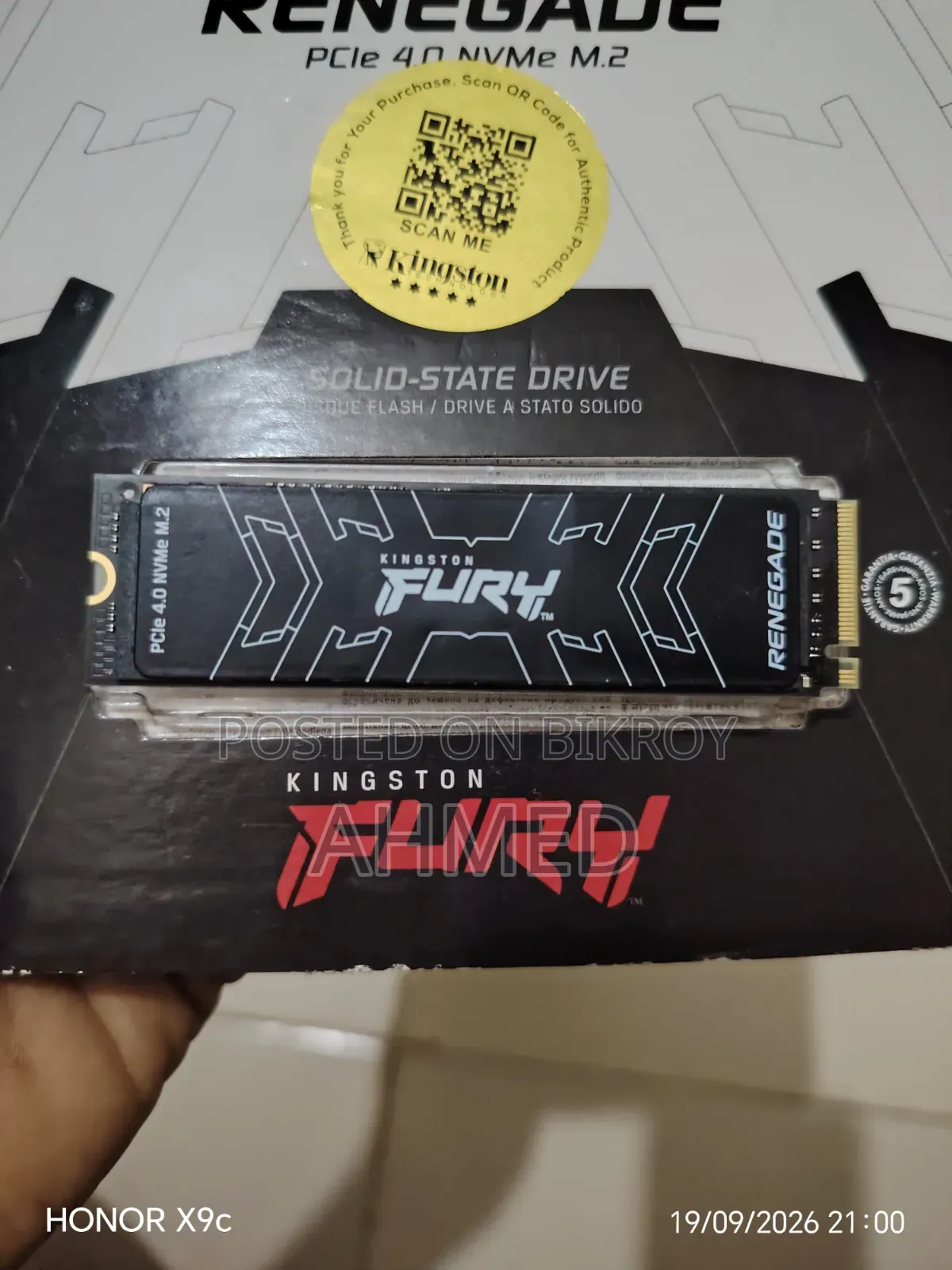 Kingston Fury Renegade 2TB PCIe 4.0 NVMe M.2 SSD