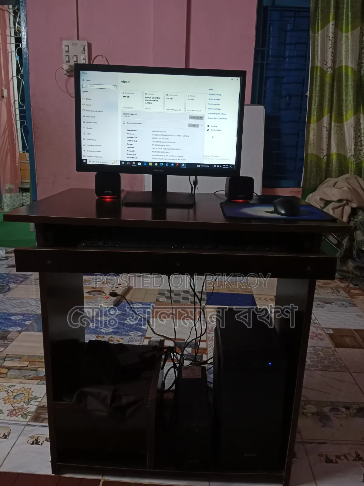 Desktop Computer 4GB RAM Intel Core i5 512GB SSD