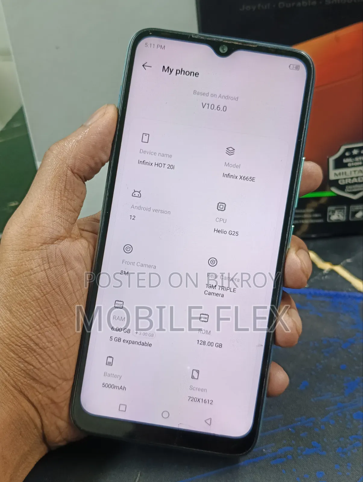 ইনফিনিক্স হট ১২ প্লে এনএফসি ১২৮ জিবি ব্লু