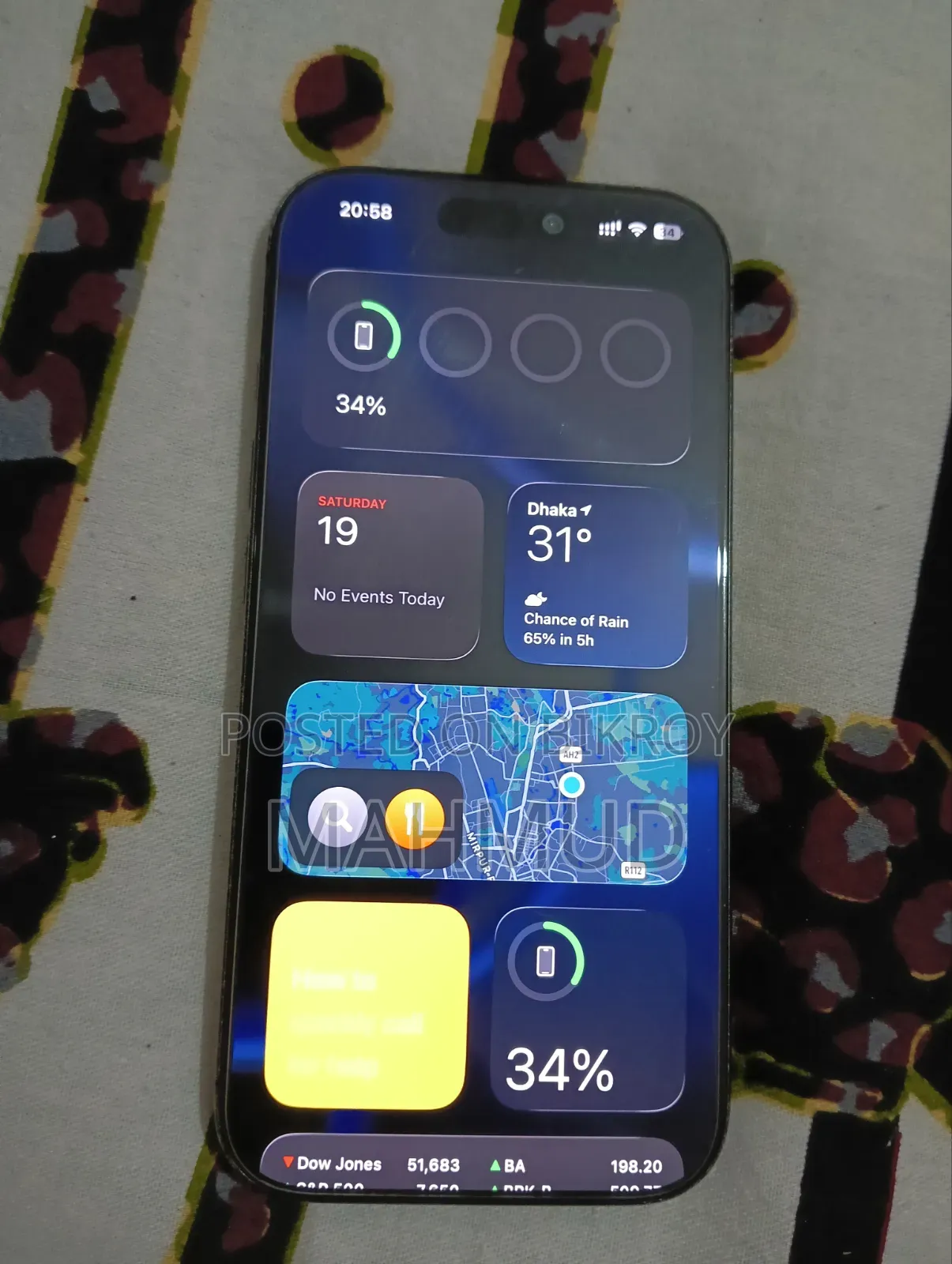 অ্যাপল আইফোন ১৬ প্রো ১২৮ জিবি কালো