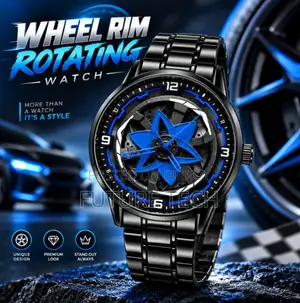 360° Rotating Car Wheel Rim Quartz Watch