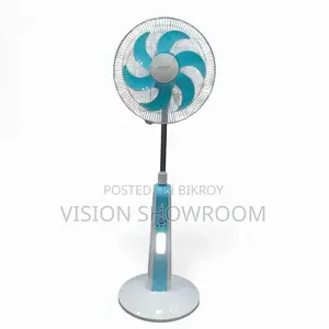 28 Hours Backup Fan Novena Rechargeable Remote Control Stand Fan 16 Inch