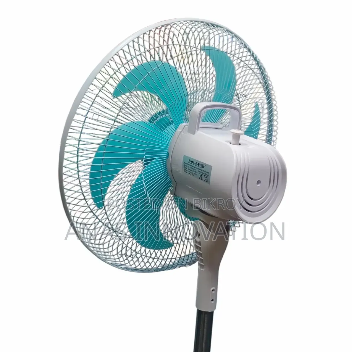 28 Hours Backup Fan Novena Rechargeable Remote Control Stand Fan 16 Inch