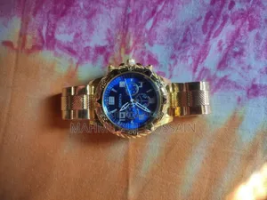 Gold Blue Luxury 4-Piece Watch Set | Quartz Men's Watch