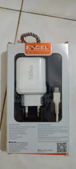 Excel 2.1A Dual USB Fast Charger With Micro-USB Cable.