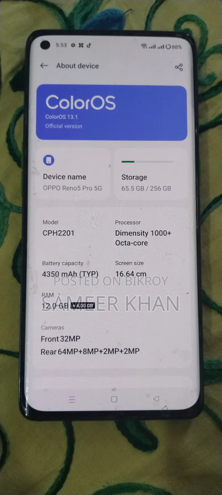 Oppo Reno5 Pro 5G 256 GB Bronze