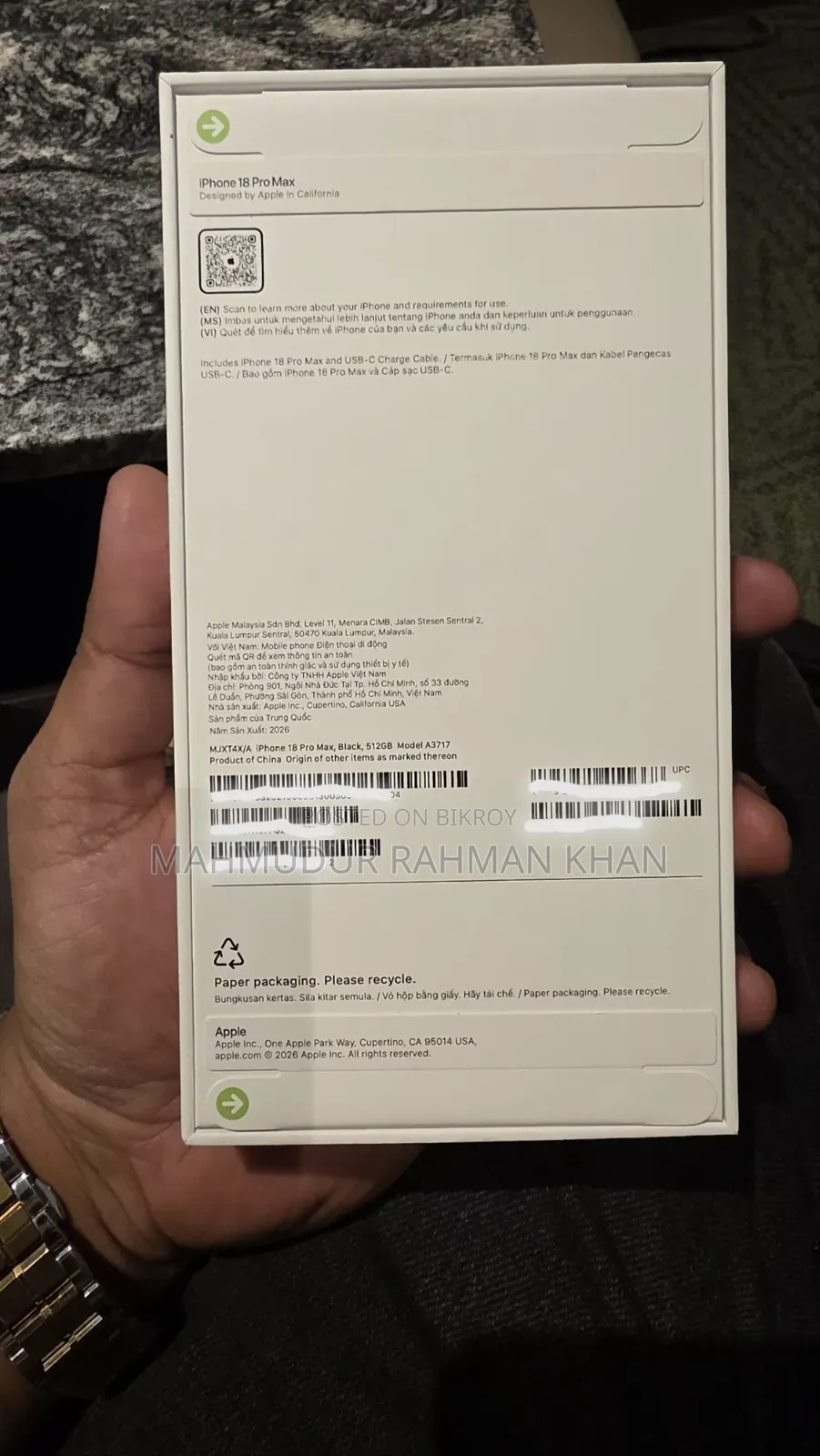 New Apple iPhone 18 Pro Max 512 GB Black