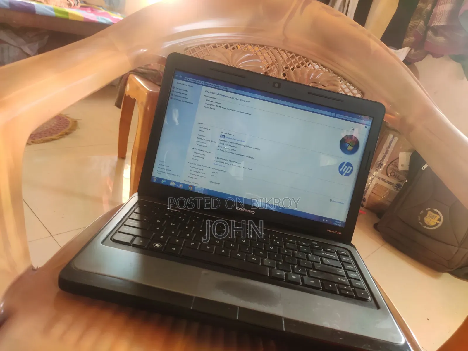 Laptop HP Compaq Presario CQ43 8GB Intel Core i3 SSD 512GB