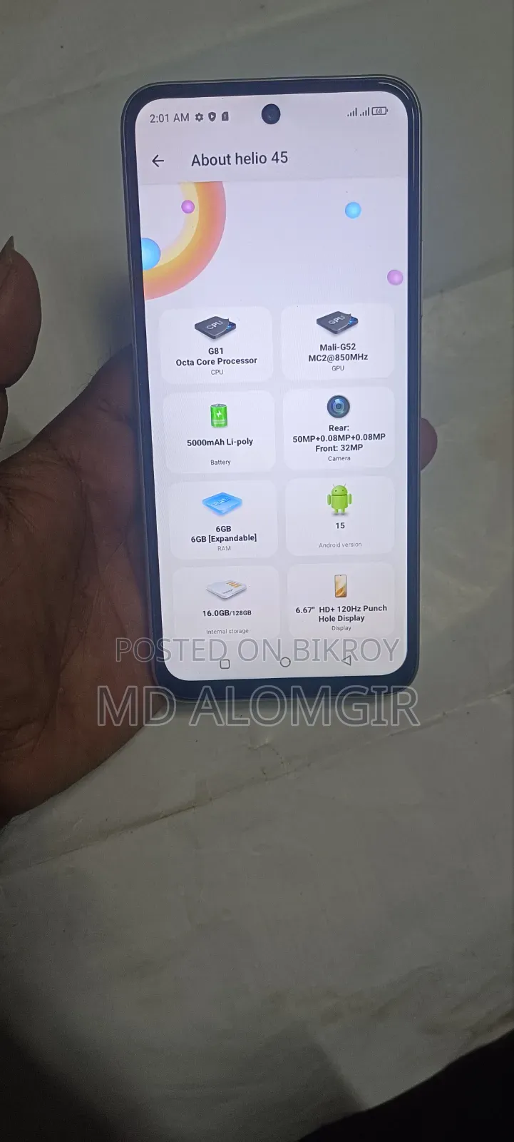 Helio 45 128 GB Blue