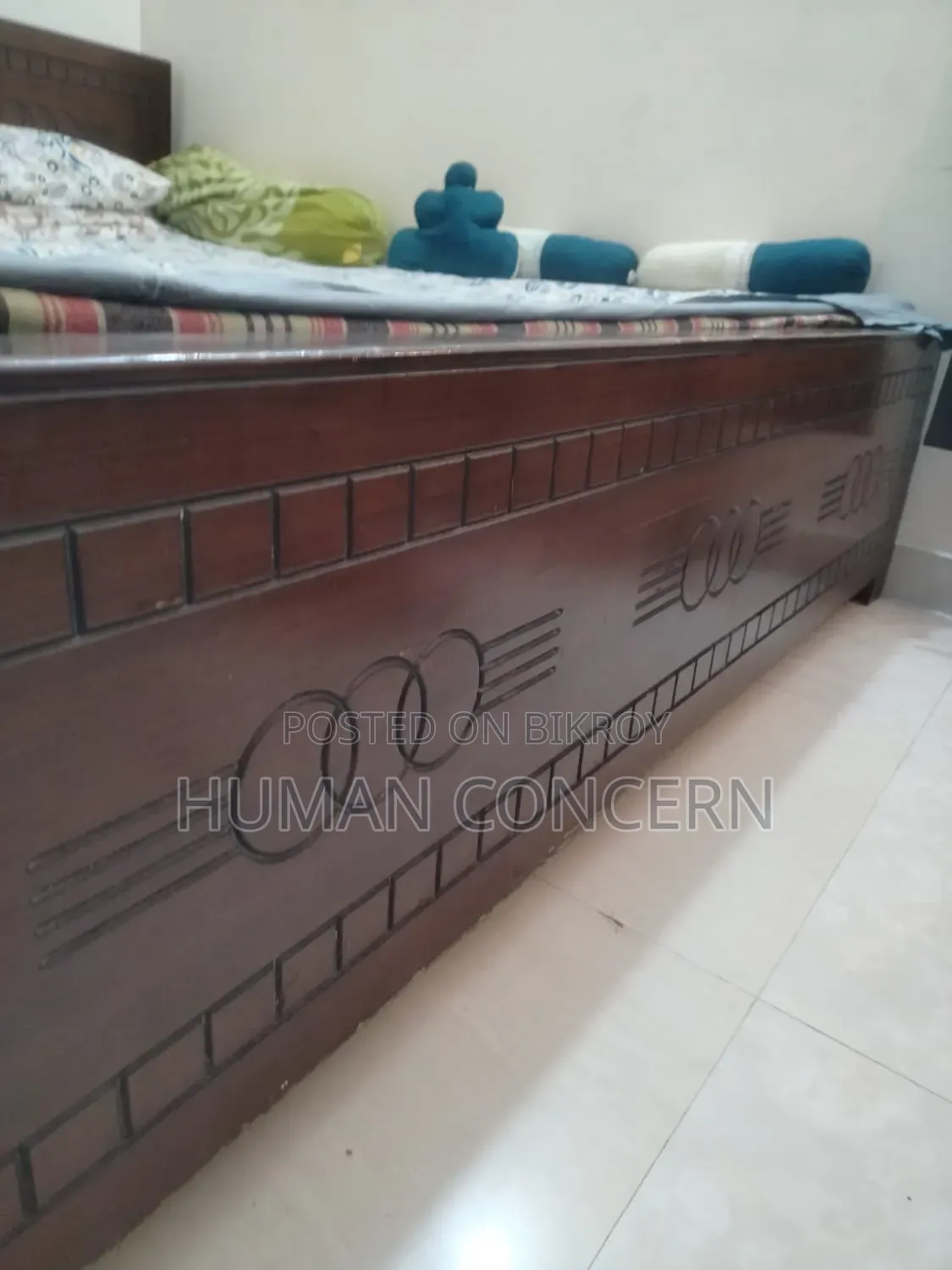 6×7 Feet Bed + Mattress for Sale — Only 20,000 Taka