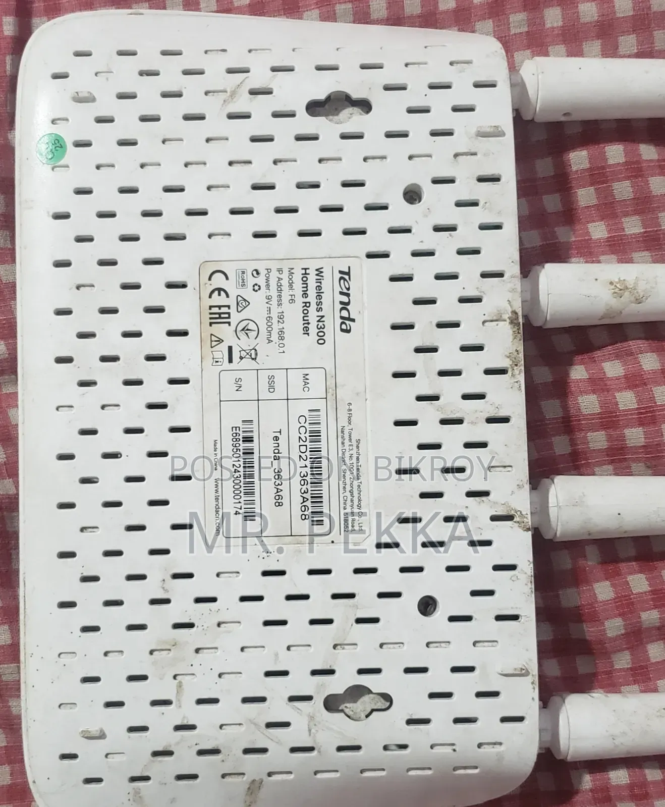 Tender  Router F6