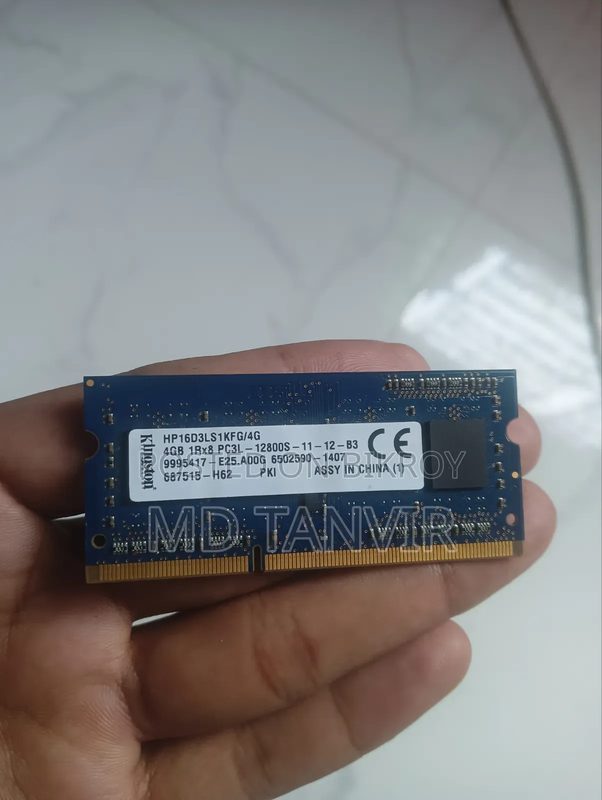 Kingston 4GB DDR3L 1600MHz Laptop RAM (Fresh Condition)