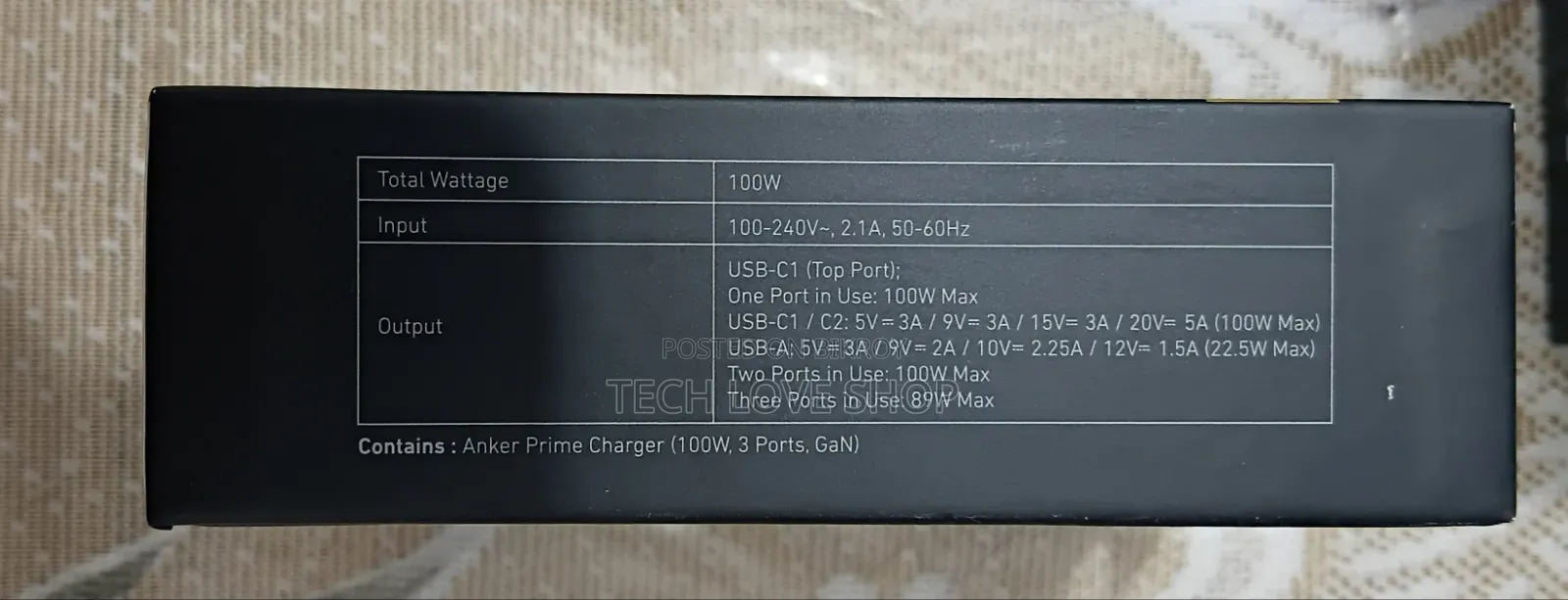 Anker Prime 100W GaN Charger + 100W Cable Combo (US Import, Sealed)