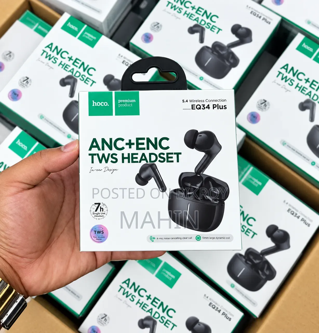 Hoco EQ34 Plus (ANC+ENC TWS Headset)