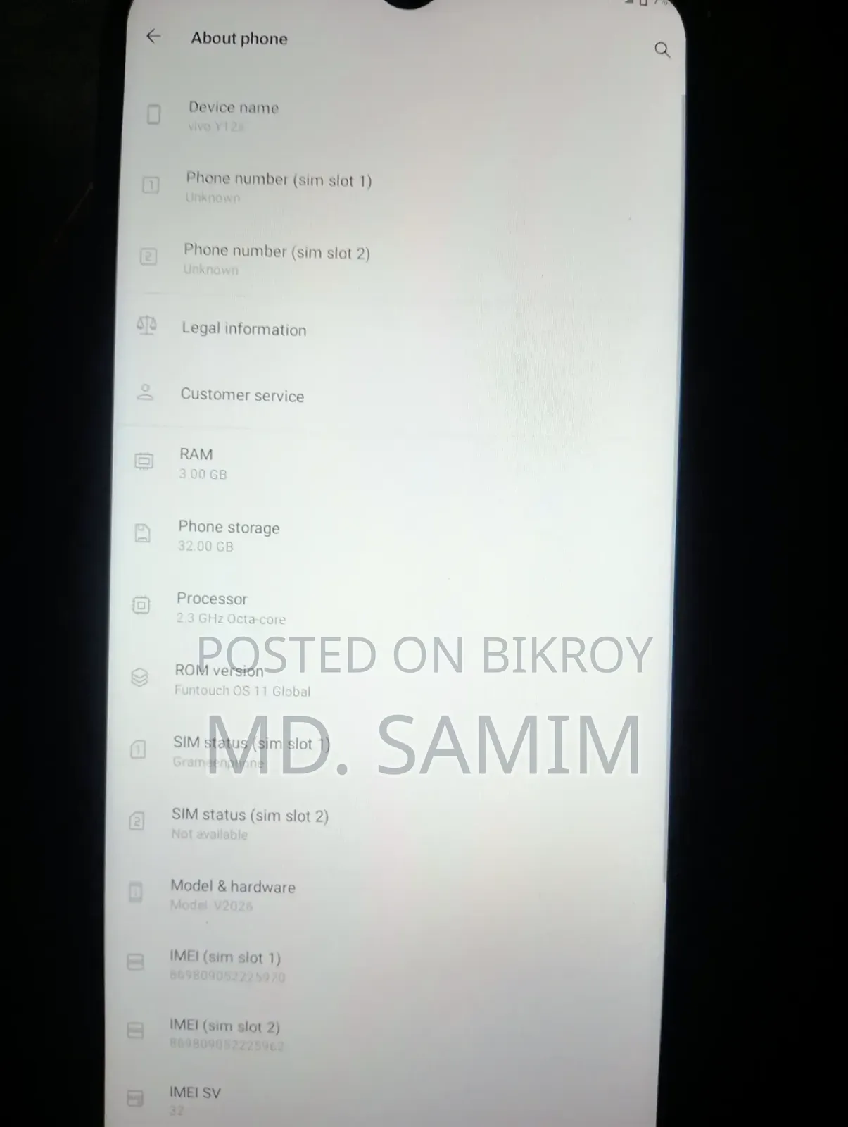 Vivo Y12s 32 GB Green