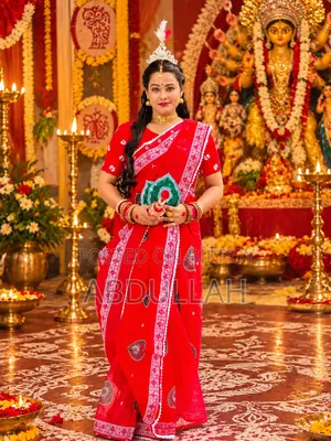 "Puja Special Betel Leaf Saree — Order 3 and get delivery absolutely free!"