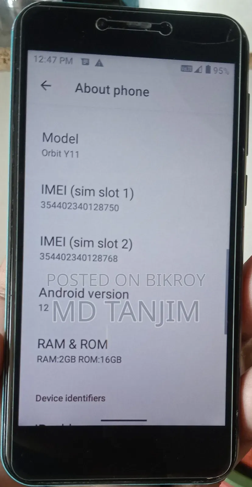 ওয়ালটন অরবিট Y11 ১৬ জিবি নীল