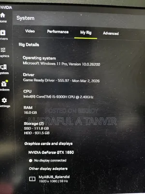 Laptop Asus 16GB Intel Core i5 HDD+SSD 1T