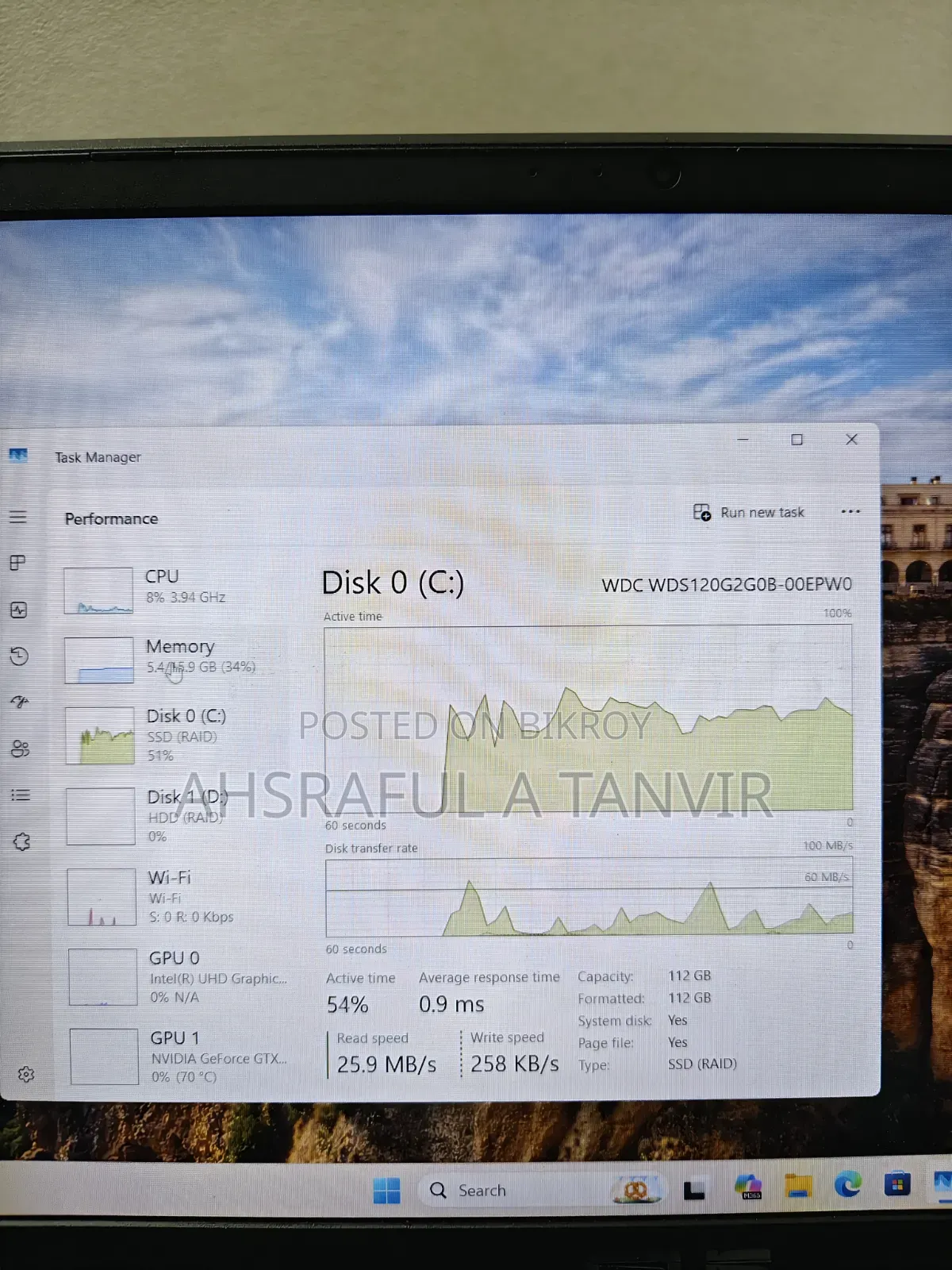 Laptop Asus 16GB Intel Core i5 HDD+SSD 1T
