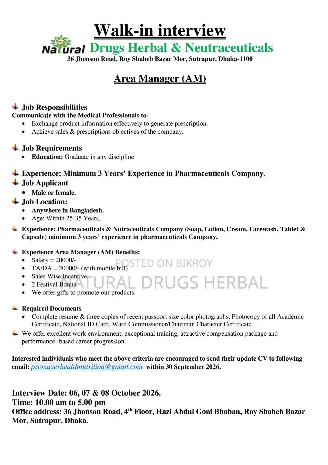 Area Manager