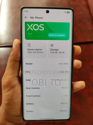 ইনফিনিক্স হট ৫০ প্রো+ ৪জি ২৫৬ জিবি গ্রাফাইট