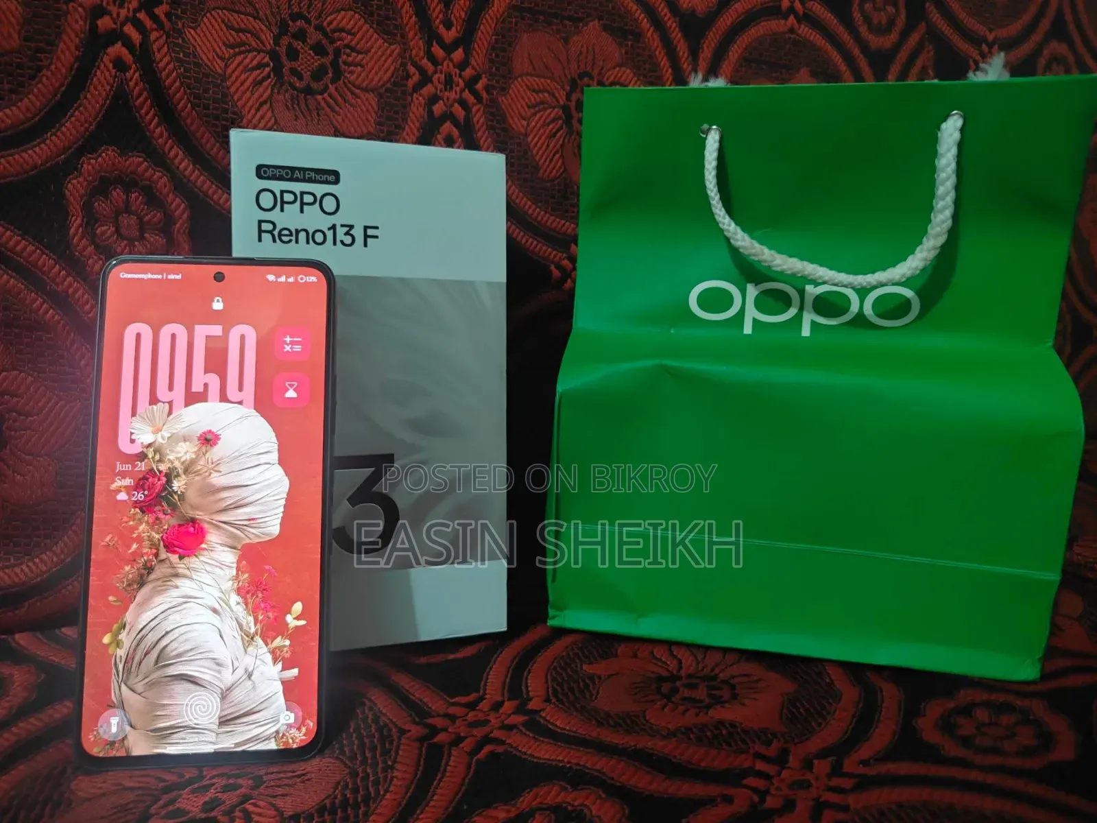 অপ্পো রেনো ১৩ এফ ২৫৬ জিবি ব্ল্যাক