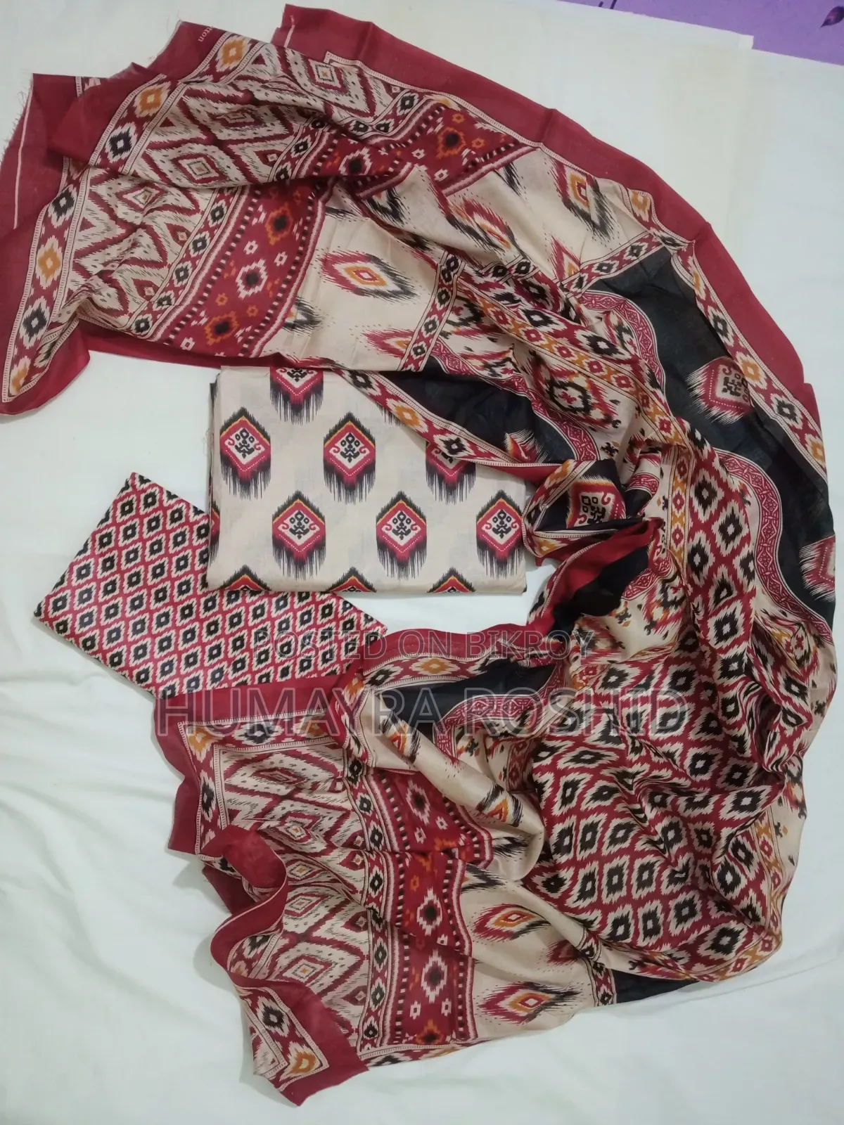 ১০০% সুতি থ্রি পিস