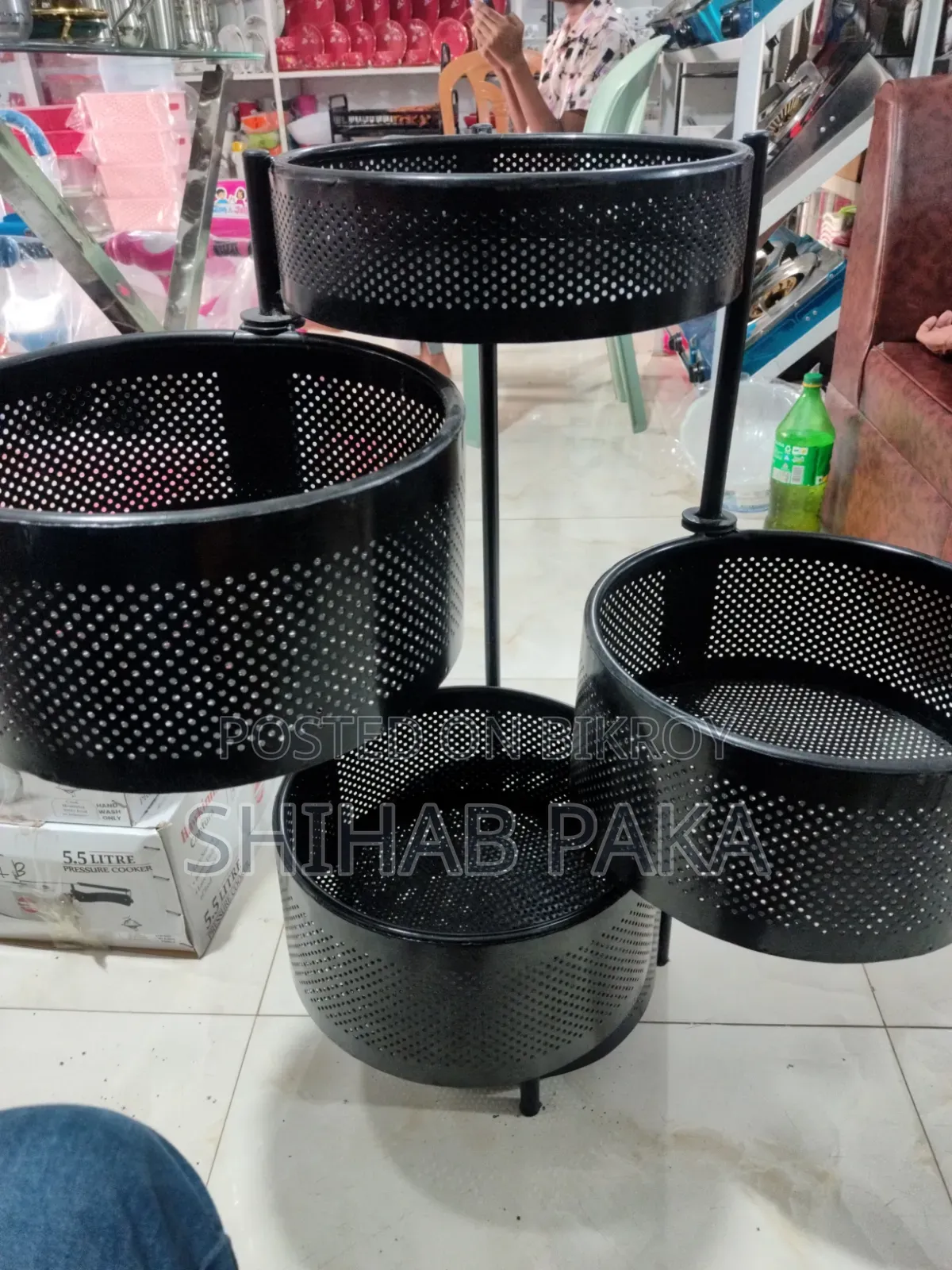4 Layer Round Kitchen Rack