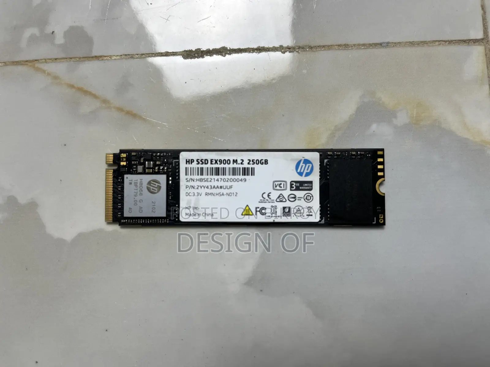 HP EX900 250GB M.2 NVMe SSD — নতুনের মতো / একদম ফ্রেশ কন্ডিশন