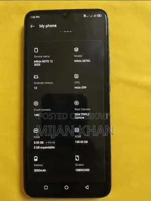 ইনফিনিক্স নোট ১২ ১২৮ জিবি হোয়াইট