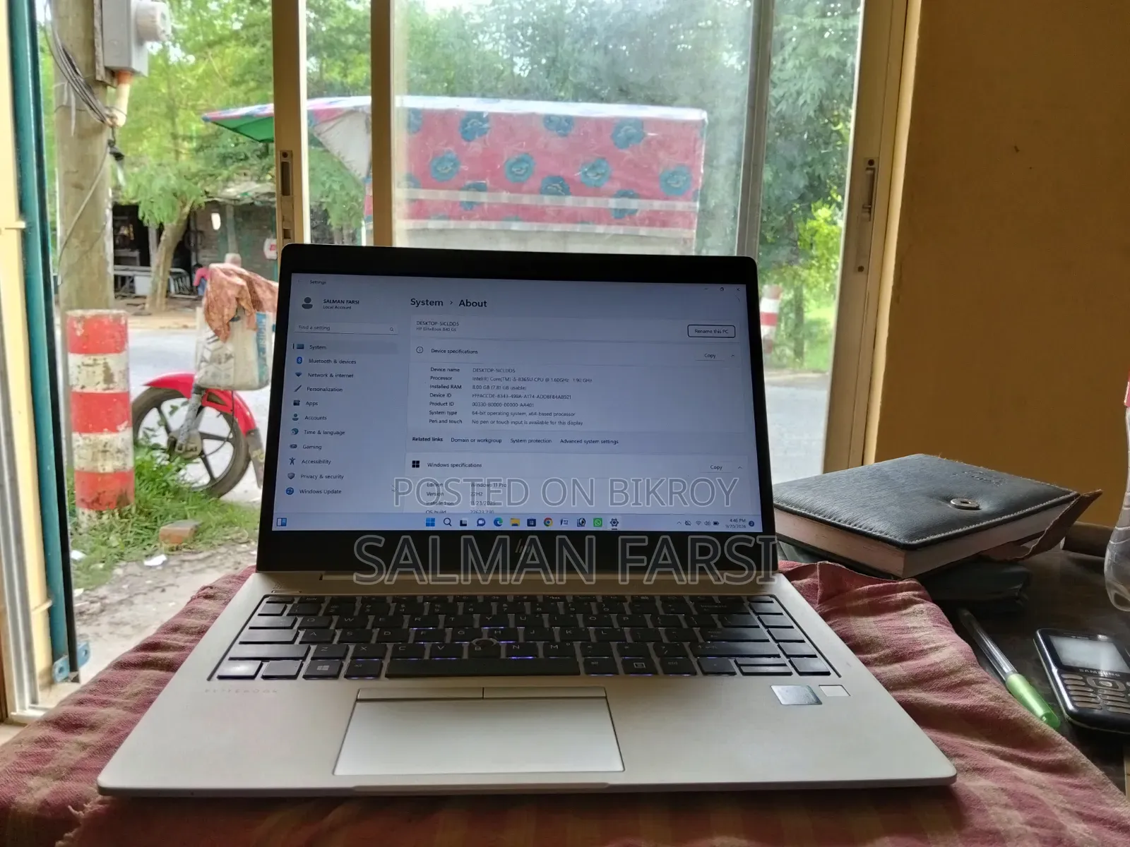 ল্যাপটপ HP EliteBook 840 G6 8GB Intel Core i5 SSD 512GB