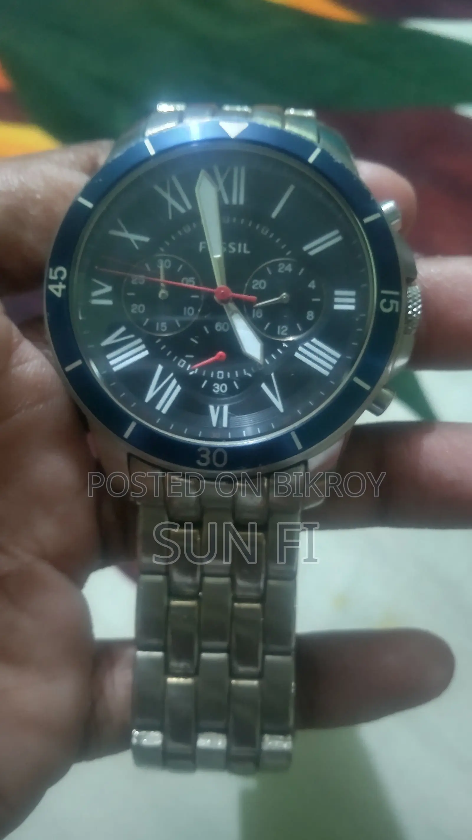 Original Fossil Grant Chronograph Watch for Sale