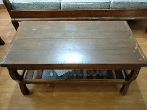 100% Chittagong Teak Wood Sofa With Teak Wood T-Table and Sofa Foam
