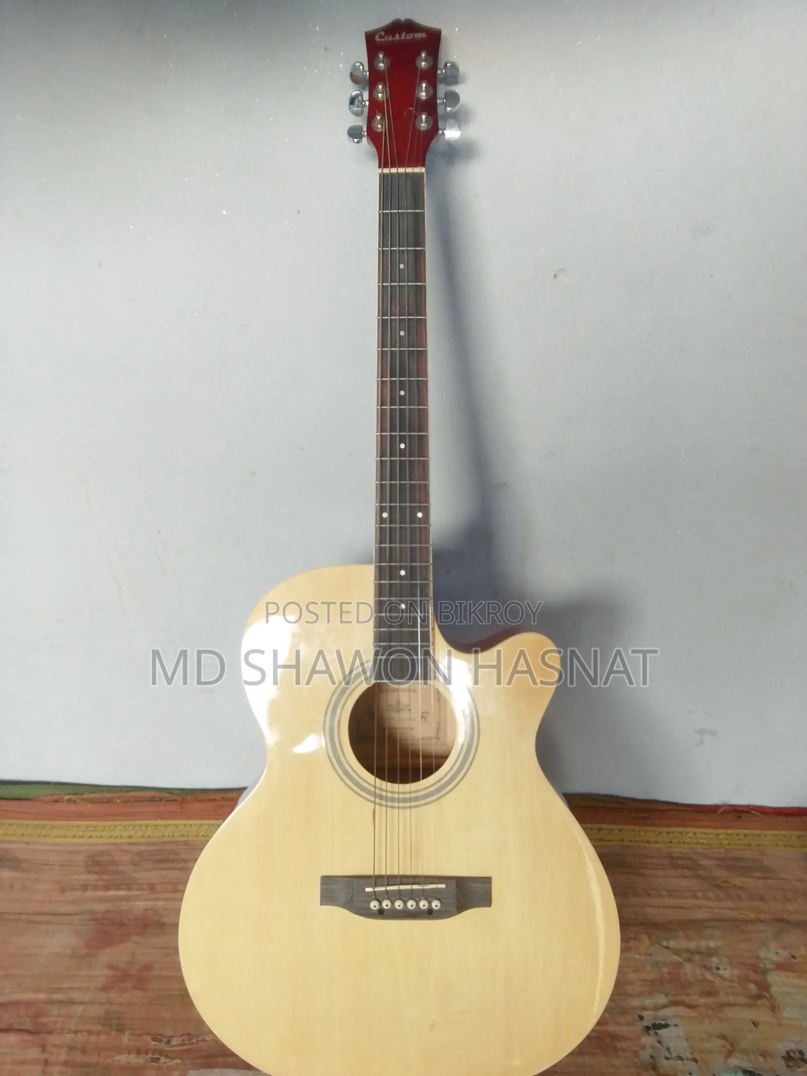 Custom JK-408C 40" Cutaway Acoustic Guitar – 1 Month Used