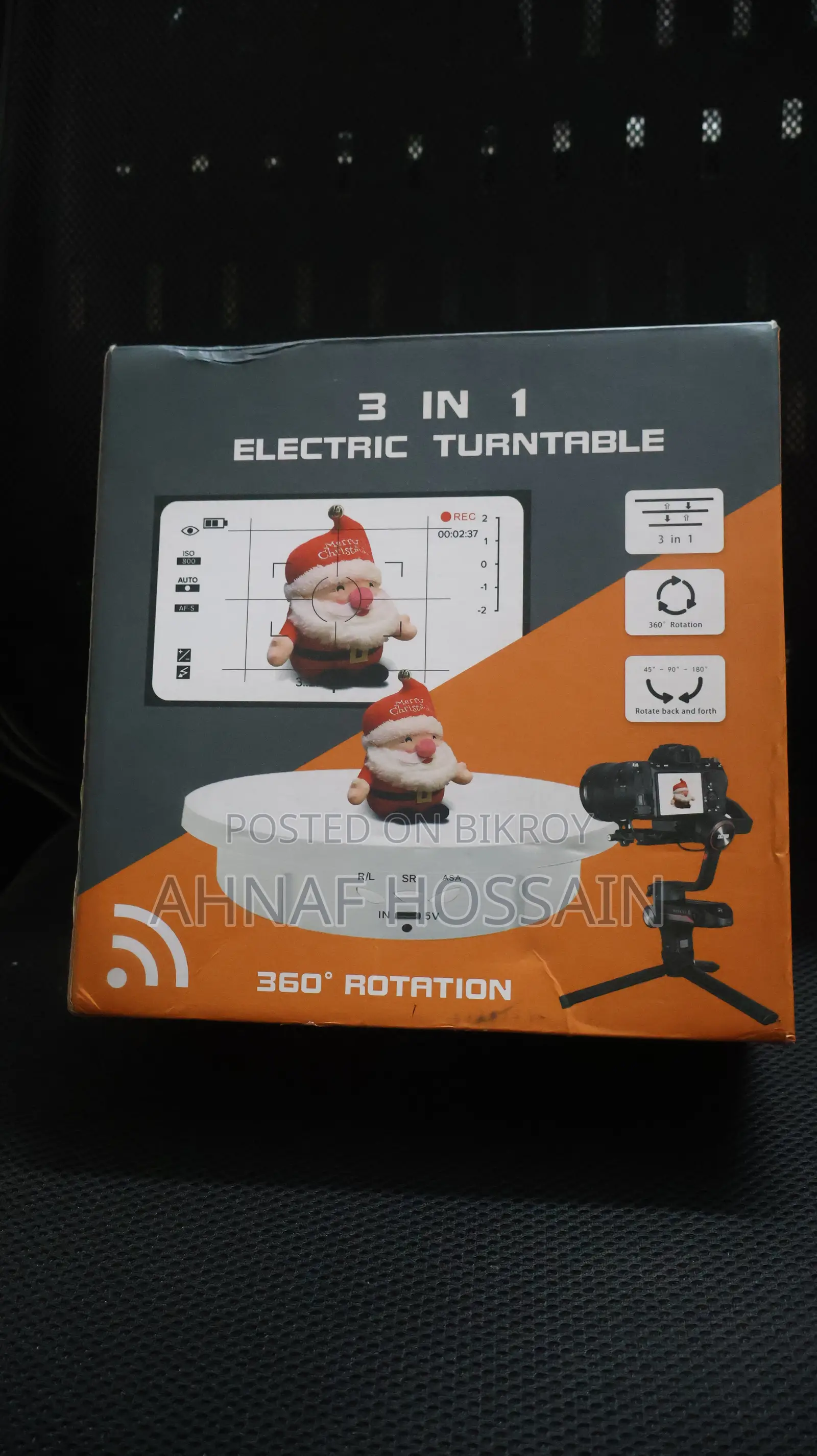 3-in-1 Electric Turntable / 360° Rotating Display Stand (Like New)