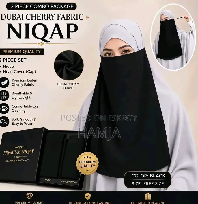 2 Piece Combo Ladies Cherry Fabric Nose Nekap