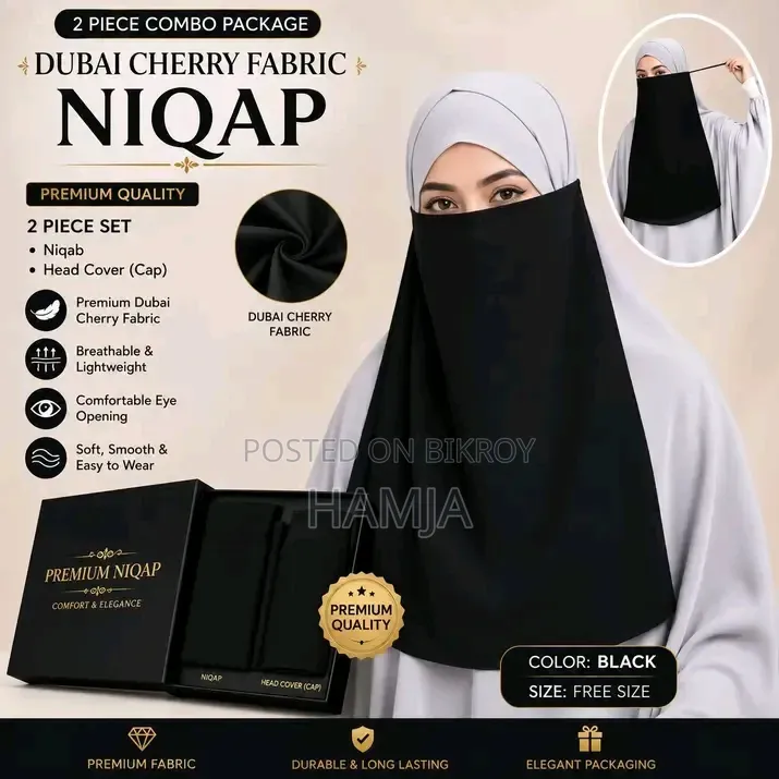 2 Piece Combo Ladies Cherry Fabric Nose Nekap