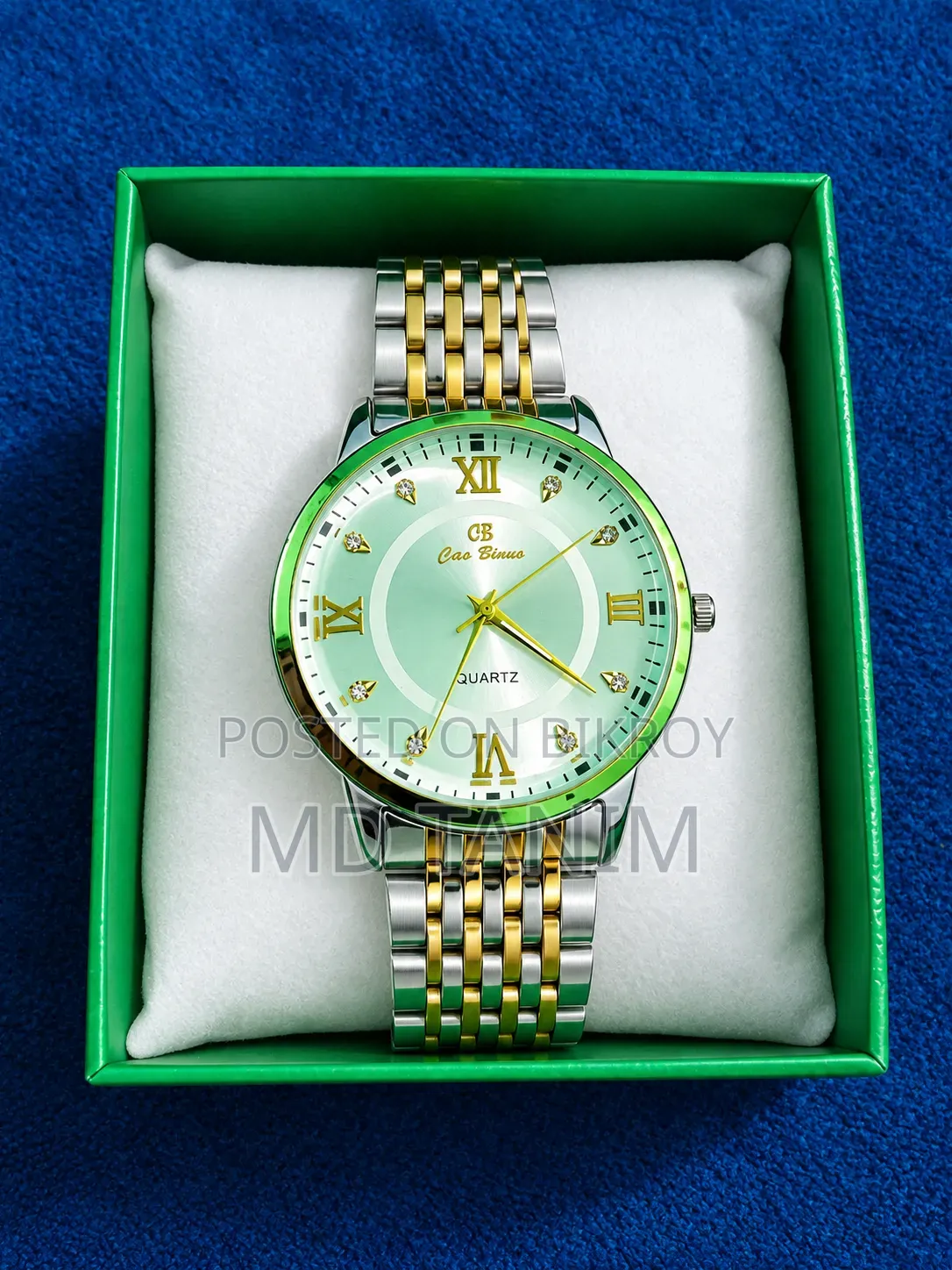 Golden colored watch will be sold