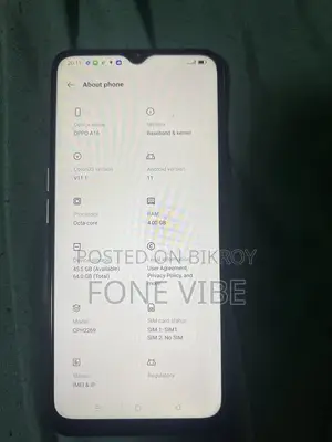 Oppo A16 64 GB Silver