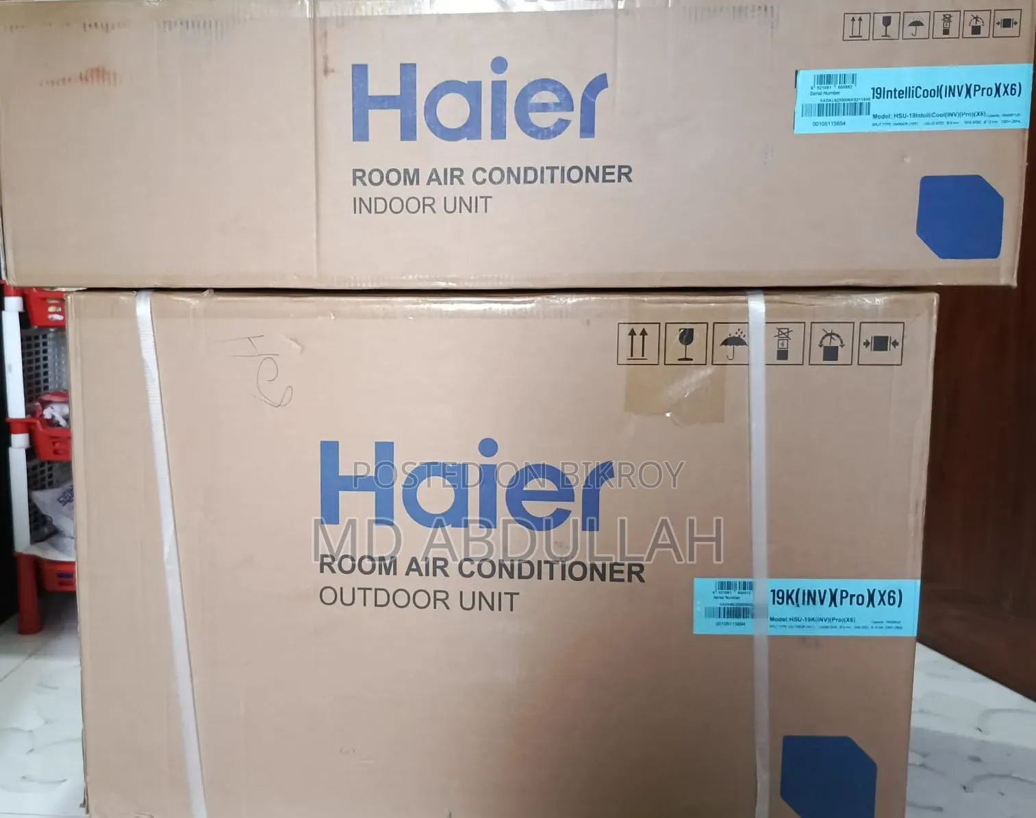 সম্পূর্ণ নতুন হায়ার এসি 1.6 টন। মডেল: HSU-IntelliCool(INV)(Pro)(X6)