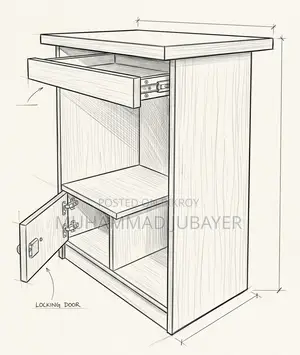 Compact Computer Table With Keyboard Tray Cabinet