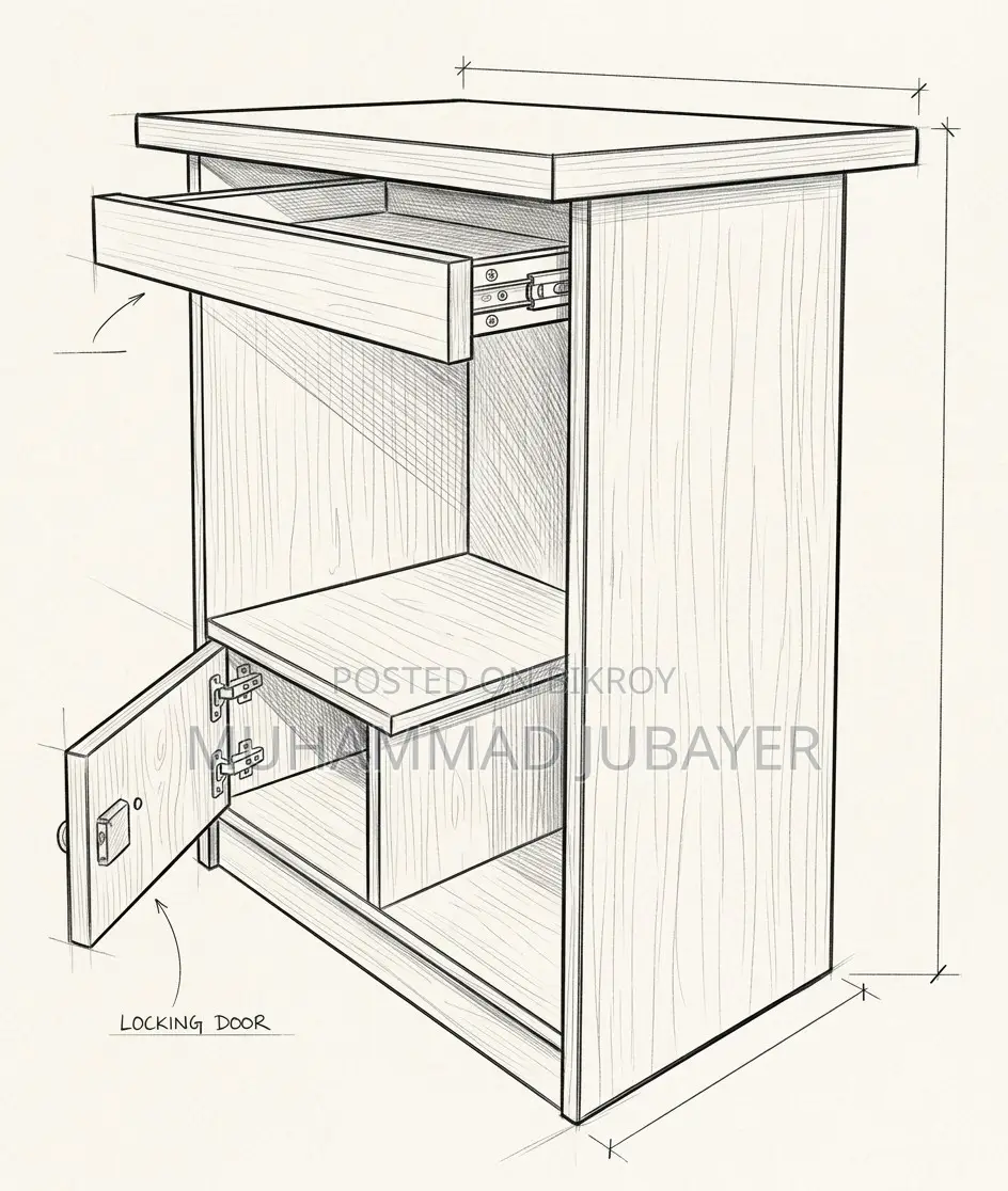 Compact Computer Table With Keyboard Tray Cabinet