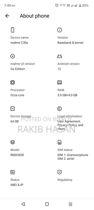 Realme C30s 64 GB Black
