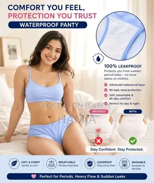 Woman Export Quality Waterproof Panty for Regular Comfort