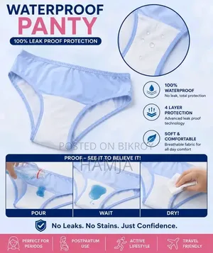 Woman Export Quality Waterproof Panty for Regular Comfort
