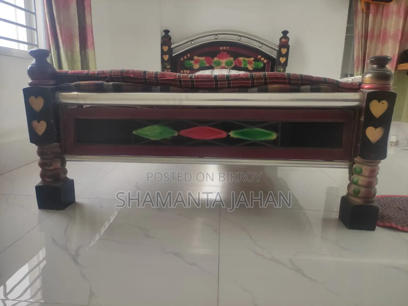 4/7 Feet Steel Bed