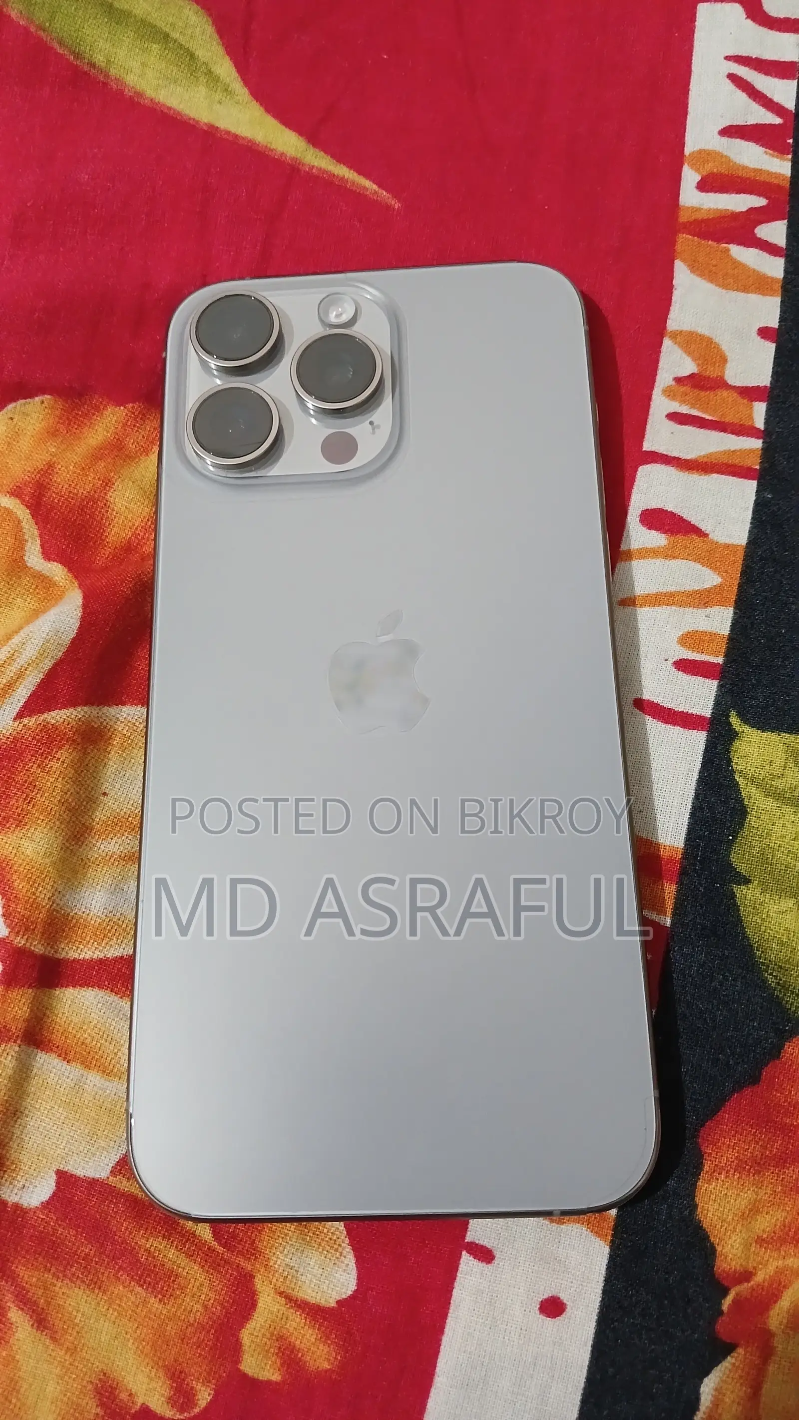 অ্যাপল আইফোন ১৫ প্রো ম্যাক্স ২৫৬ জিবি গ্রে