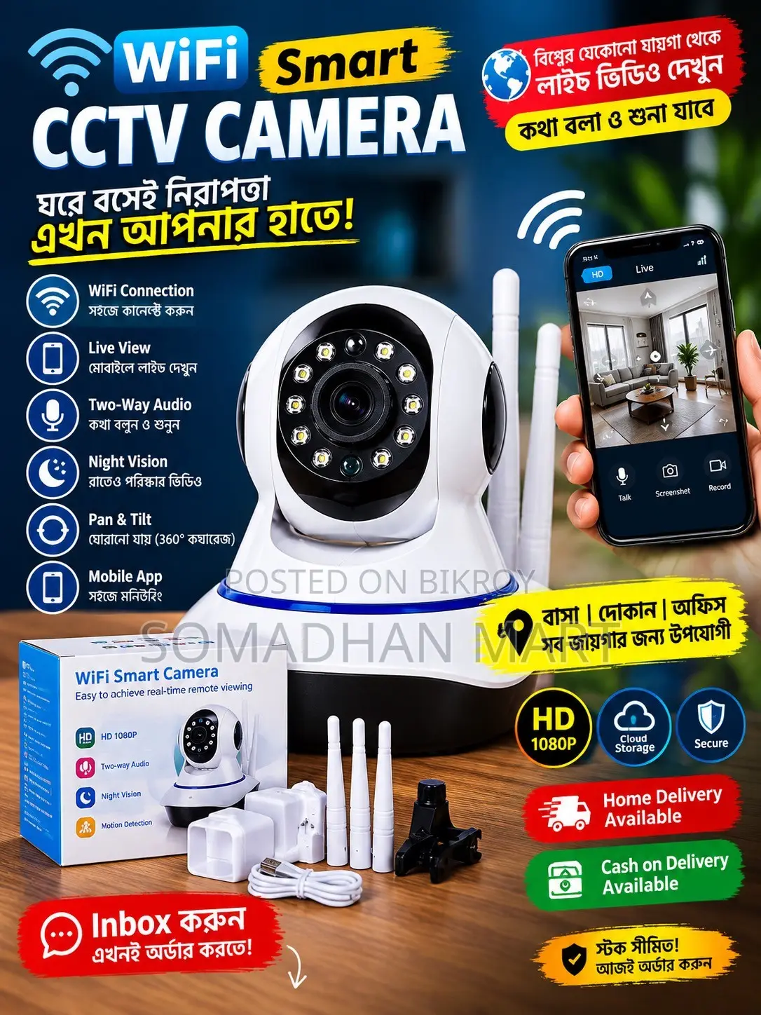 WiFi Smart CCTV Camera — Monitor right from home!
